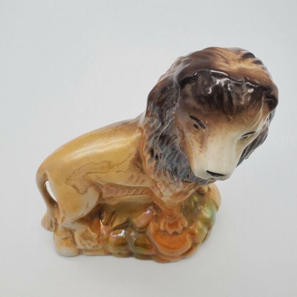 Vintage Lion Figurine Lusterware Ceramic Figure Brazil King of the Jungle - Picture 12 of 12
